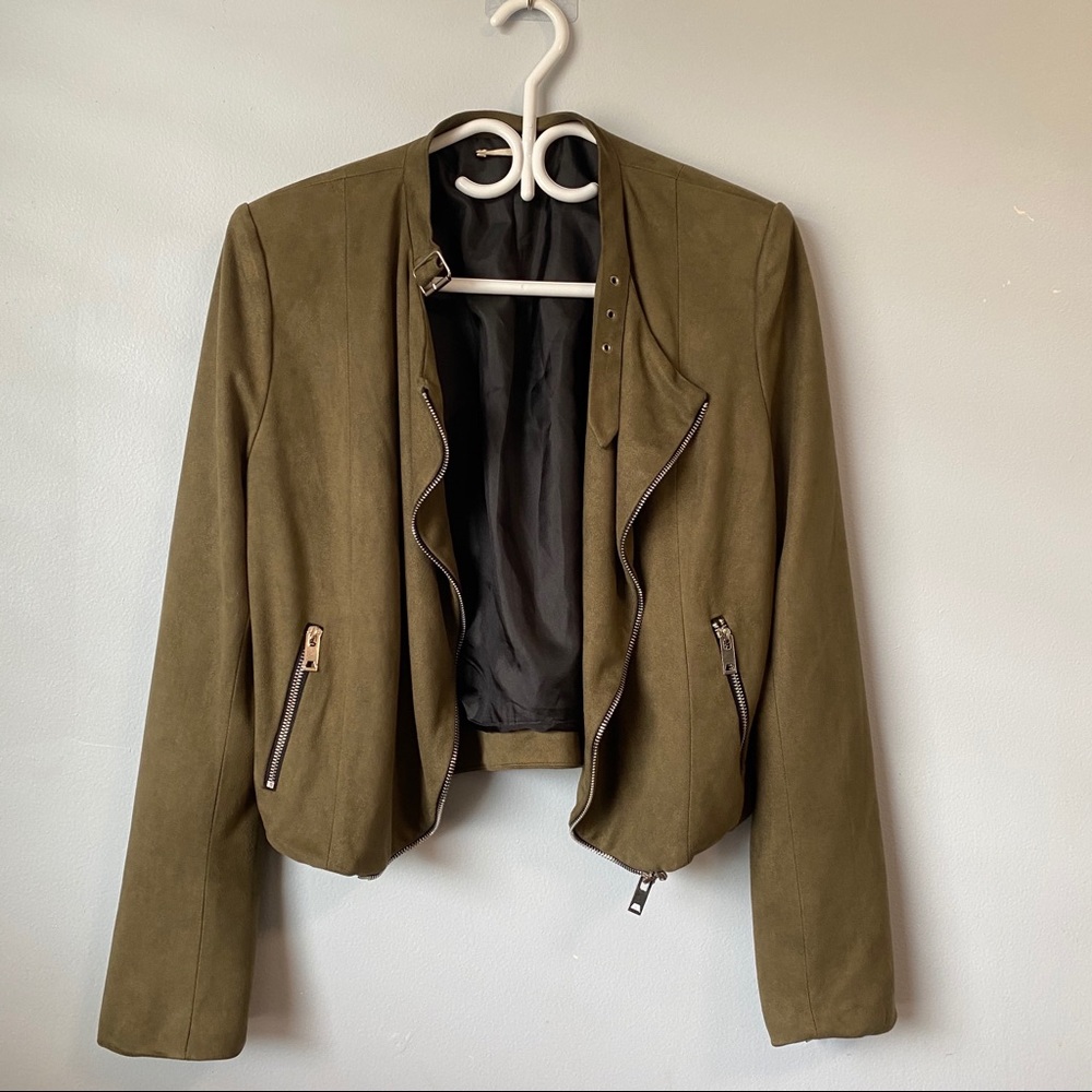 Olive Suede Jacket